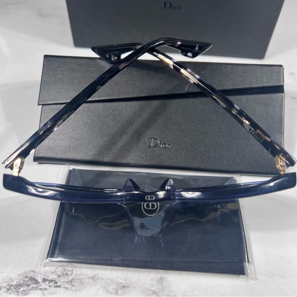 Christian Dior Diormania 2 Blue Havana Grey Sunglasses